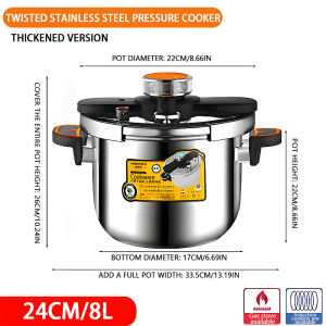 heavy duty Pressure Cooker 6L Explosion Proof Pressure Cooker pressure cooker with gauge Suitable for stoves open fire