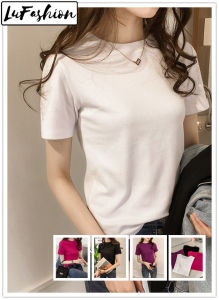 Womens T-Shirts Fashion Plain O-Neck Short Sleeve Casual Summer Tops