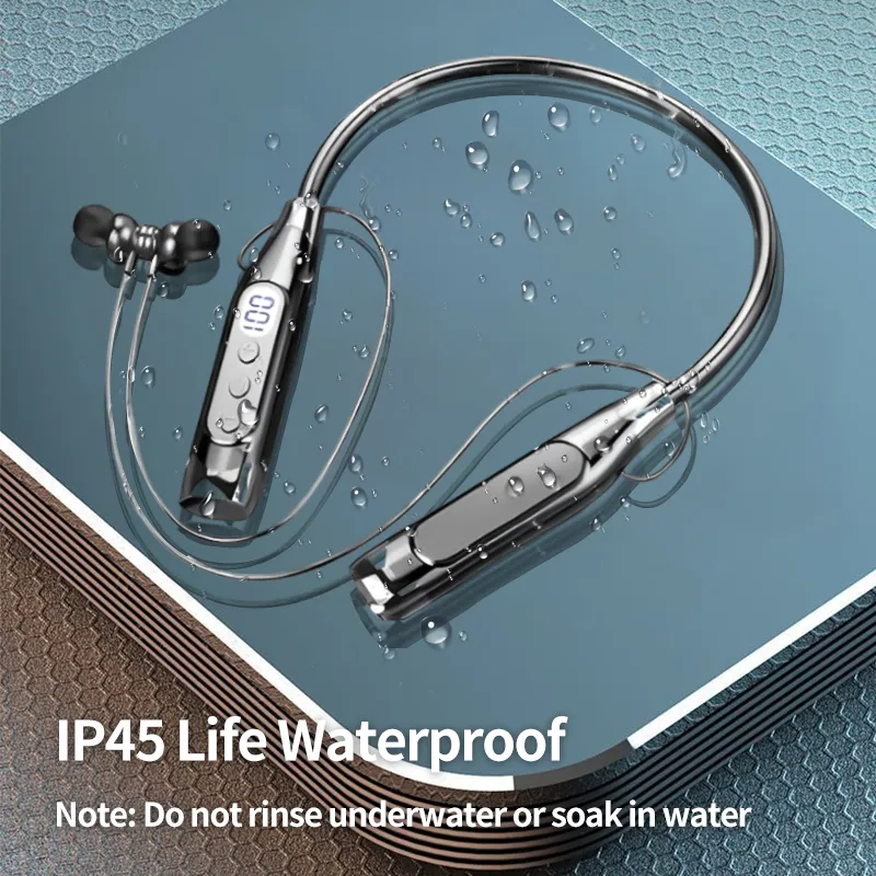 Bluetooth Headphones with Microphone Magnetic TF Card Slot IP45