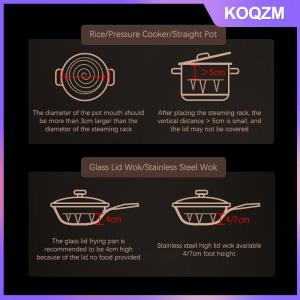 KOQZM 1Pc Stainless Steel Steamer Rack Multifunction Pot Steaming Tray Dumplings Eggs Grill Stand Kitchen Tableware Cooking Stand