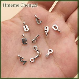 Hmeme 10Pcs Set Alloy Mix Arabic Numerals Charms Pendant Jewelry DIY Making Crafts