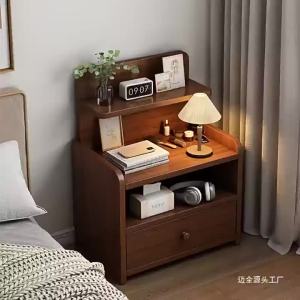 Bed Side Cabinet Narrow Bedside Cabinet Bedside Tables Slim Bed Table Simple modern small bedside table with solid wood legs