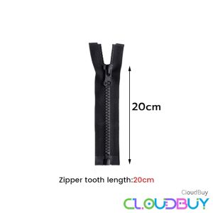 C.B.【Ready in Stock】 Black Zipper For Jacket Hoodies Size 20cm to 60cm Apparel Zipper Plastic Resin Zipper 1Pc