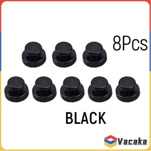 Vacaka Removable Shirt Buttons Plastic Button DIY Quick Installation Buttons Black and White 8Pcs/Set