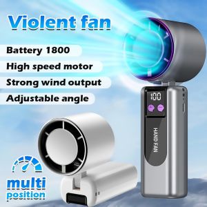 INEXTIN USB Charging Handheld Fan 199-speed High-speed Digital Display Cooling Fan Large Wind Turbine Portable Fan Outdoor