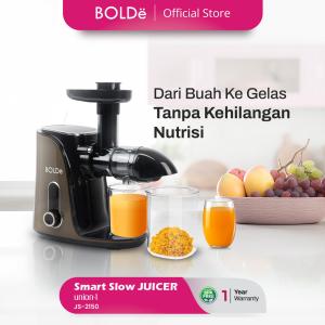 BOLDe Super Smart Slow Juicer Union JS-2150 - Juicer Ekstraksi Rendah Nutrisi Murni 2 Mode Pintar Motor Senyap Aman untuk Keluarga
