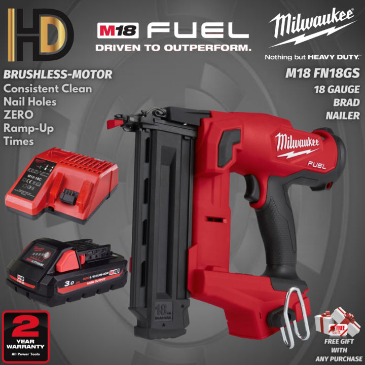 Milwaukee M18 FN18GS Fuel 18 Gauge Brad Finishing Nailer / Brushless