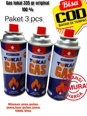 PROMO!!! 3 PCS GAS PORTABLE TOKAI BARU HARGA MURAH DAN 100 %TERJAMIN FREE ONGKIR BUKAN GAS REFILL