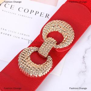 [COD] Fashion Change New Fashion Ladies Decorated Elastic Wide Belt Buckle Dress Sweater Belts for Women