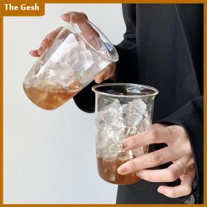 [The Gesh] Coffee Cup Curled Latte Cups Household Drinkware Juice Milk Simple Mug Transparent Water Bottles ware Cups Coffeeware