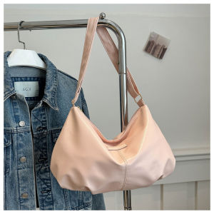 Korean Leather PU Crossbody Bag With Large Capacity Simple and Versatile Commuting Shoulder Bag