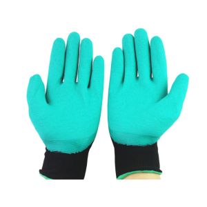 TUO29 4Pairs วัสดุลาเท็กซ์ ถุงมือทำสวน ผ้าที่สามารถซึมผ่านได้ ดีไซน์กันบาด ถุงมือที่สามารถซึมผ่านได้ ทนทาน ไม่ลื่น ถุงมือลาเท็กซ์ งานบ้าน