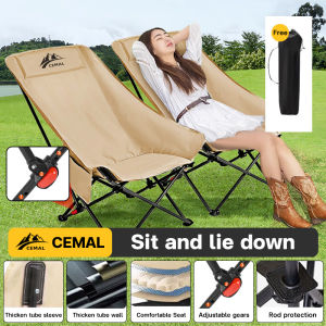 【COD】Outdoor Folding Moon Chair & High-Back Chairs buy 1 take 1 heavy duty Round Camping Adjustable Portable With Pockets folding bed 300KG