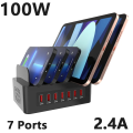 Multi Port USB Charger Station 16 Port USB Charger Hub 5V 2A 150W USB output 3.5A high-power Fast Charging Wall Charger with Phone Holder for Mobile Phone Tablet. 