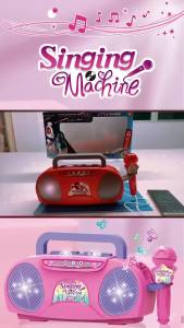 Portable Singing Machine with Microphone Radio Music Speaker Karaoke Childrens Toy Musical Instrument Girl Boys Birthday Gifts2026