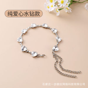 [Free Shipping] Diamond-Embellished Shoelace High-Heeled Shoes Anti-Slip Heel Strap Chain Strap Shoe Anti-Slip Strap Accessories