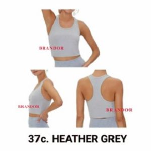 Brandor - Ribbed - Active Croptop - No Pad (Tidak Ada Busa) - Crop Tanktop Olahraga Wanita ( FTT37 )