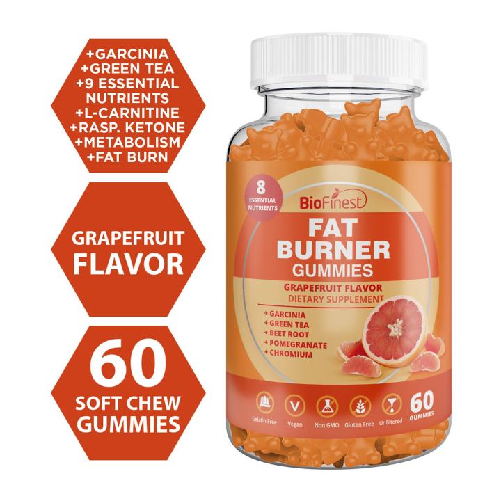 Biofinest Fat Burner Gummies Garcinia Green Tea Weight Loss Slimming ...
