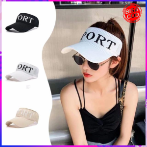 TOPI SENAM WANITA KOREA ZUMBA VISOR GOLF CAP OUTDOOR TOPI PANTAI CEWEK KEKINIAN IMPORT A1