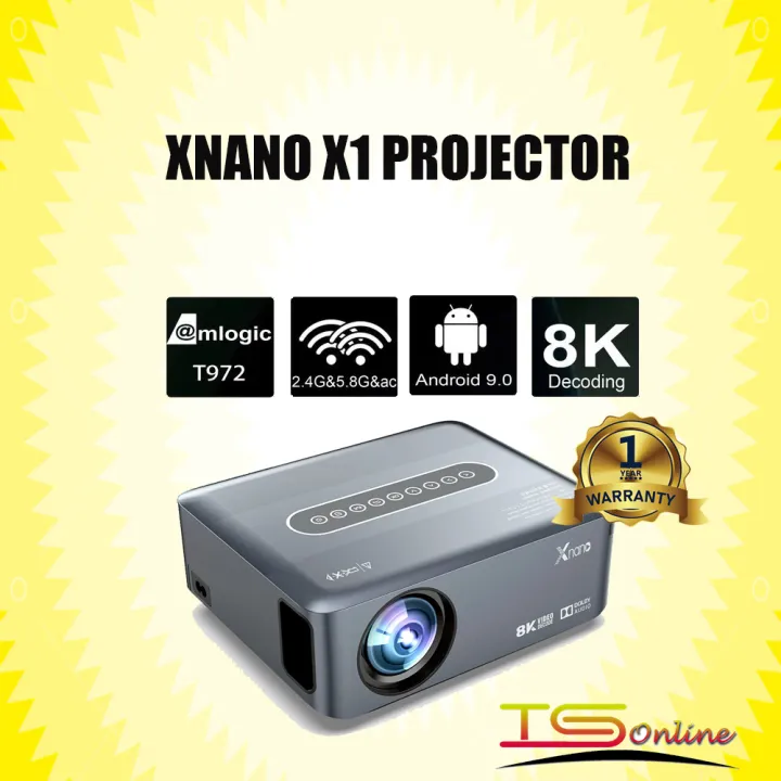 Xnano X1 Projector 1080p Full HD 1920x1080P 12000 Lumen Android 9.0 Smart Wireless Projection