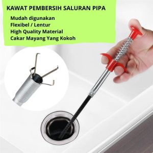 Alat Anti Sumbat Saluran Air / Kawat Pembersih Saluran Air / Alat Penjepit Kotoran Fleksibel Pencapit Sampah Westafel Selokan Pembuangan / Kawat Pembersih Saluran Air Pipa Wastafel PRAKTIS ANTI SUMBAT