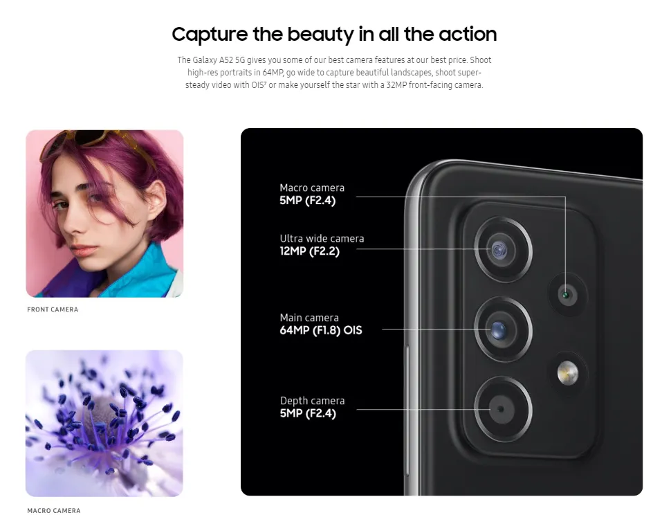 Galaxy A52 Samsung 8gb 128gb Price Samsung Galaxy A52 256G Dual