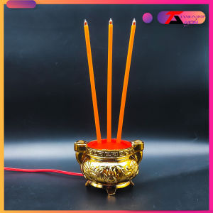 BỘ LƯ HƯƠNG NHANG ĐIỆN ĐIỆN TỬ LƯ HƯƠNG NHANG ĐIỆN DÙNG TRONG NHÀ THỜ CÚNG THAY THẾ NHANG THƯỜNG [TMS - LH7KC]
