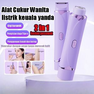 Alat cukur kumis dan jenggot Wanita bulu kemaluan Mini Shaver Hair Pencukur Bulu Ketiak Desain kepala ganda