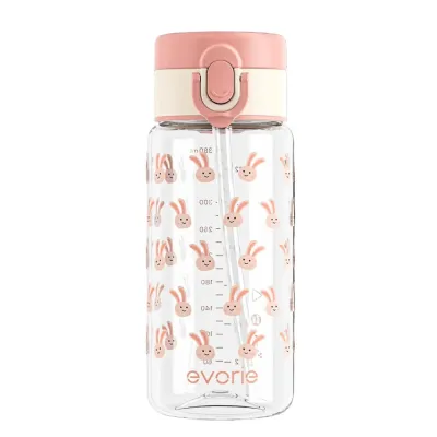 Evorie Tritan Kids Straw Water Bottle 380ml (6 Designs)