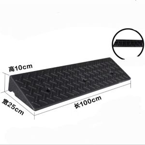 100cm Heavy-Duty Driveway Ramp Rubber Curb Ramp Step Ramp Slope Ramp Slip-resistant Design Absorbs Impact
