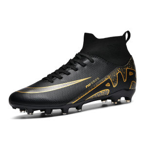 New high-top soccer shoes for men and women suitable for artificial turf AG Spike TF Wholesale of childrens football shoes with studs
