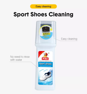 【One Cat Shop】PIKI 100ml Removing Dirt Shoe Cleaner Waterless Durable With Bristle Brush Sport Shoes Multipurpose Cleaner