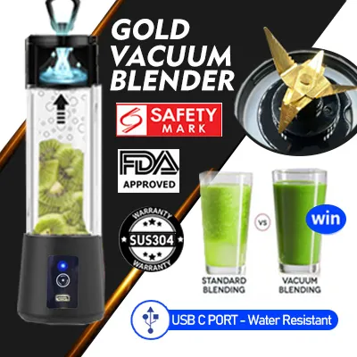 (Krafter) Gold Vacuum Blender /Portable blender / Juicer / Blender for smoothie/ Fruit Juice / Baby Food /Baby Puree Mixer / mother day gift / ★ 24h~48h dispatch