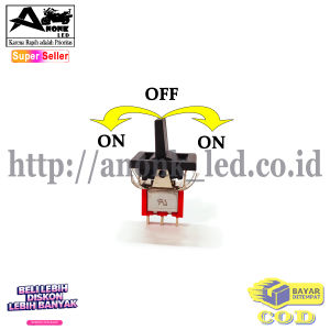 Saklar Toggle On Off On 3Pin spring / Sakelar togel switch 3pin on off on momentary