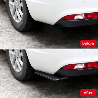CFTGIW Universal Spoiler Carbon Fiber Texture Rear Bumper Universal Carbon Fiber Texture Rear Bumper Lip Spoiler Diffuser Protector for Most Vehicles Bum