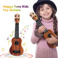 Ukulele Guitars For Kids Wood Color Plastic Musical Instrument Guitar Children Birthday Gift. 