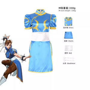 Game Street Fighter cosplay Girls Spring Cheongsam cos Clothing Game Anime Halloween Performance Costume