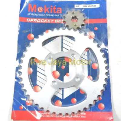 Gear Gir Depan Belakang 45t/12t Supra X Grand Supra Fit Lama Prima Win Legenda Astrea c700 36t/14t 38t/15t 40t/15t 45t/13t 40T 15T
