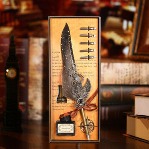 Bút Lông Vũ Cổ Điển Châu Âu Bút Nhúng Phong Cách Anh Harry Potter Để Gửi Bạn Trai Và Bạn Gái Quà Tặng Ngày Nhà Giáo