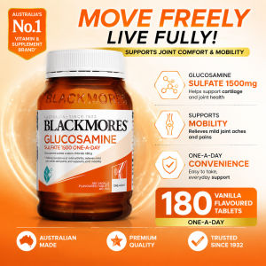 Australia Blackmores Glucosamine 1500mg 180T Reduce Joint inflammation and Swelling Sulfate One-A-Day EXP:2027