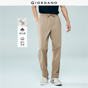 Giordano Men Drawstring elastic waist straight pants Free Shipping 01116345