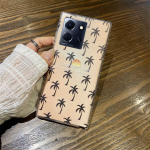 Phone Case Infinix Note30 Pro 4G 5G Note 30 VIP Infinix Zero 5G 2023 Vacation Style Sunset Coconut Tree Casing with Phone Holder Silicone Shockproof Soft Back Cover