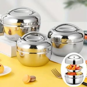 🔥 Fast delivery🔥1pc Hot Food Flask Stainless Steel Lunch Box Vacuum Insulated Travel Double Layer Anti-Scald Bento Box Portable Lunch Box