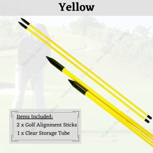 2 Pack Golf Direction Stick Golf Alignment Stick Golf Training Aid Swing Rod Multifunctional Corrector 高尔夫方向棒