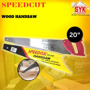 SYK Speedcut 20 Inch Wood Handsaw Wood Plywood Cutting Saw Gergaji Pemotong Kayu Papan Gergaji Tangan