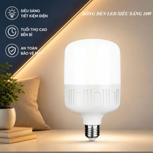 Bóng Đèn LED 10W Siêu Sáng Đui E27 - Ánh Sáng Trắng Chiếu Sáng Tiết Kiệm Điện - Tuệ Lâm Beauty