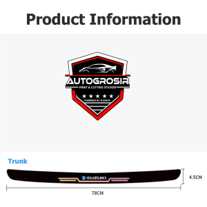 Sillplate Stiker Bercahaya Pelangi/crome pelindung Pijakan Mobil Suzuki