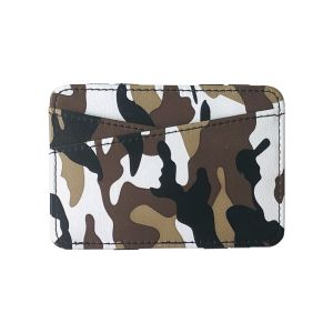 Magic Coin Wallet Camouflage Pattern PU With Coin Pocket Cash Strap For Men And Women