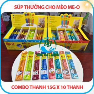 Hộp 100 Thanh-Súp Thưởng Cho Mèo Me-O Nhiều Dinh Dưỡng mix 4 vị và 8 vị combo nguyên thùng 100 thanh