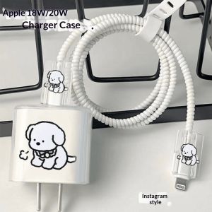 Runenbaoluo cục bông USB hình phim hoạt hình dễ thương Cáp lớp áo bảo vệ thích hợp cho Apple Cáp sạc sạc iPhone trường hợp bảo vệ